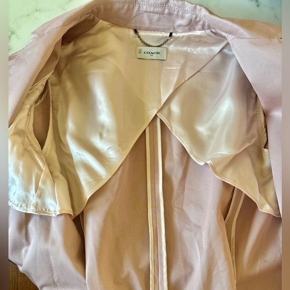 Like new! Coach military style Trench Coat pink size S - Picture 13 of 14